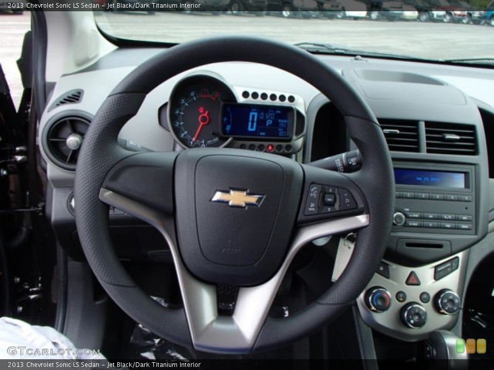 Jet Black/Dark Titanium Interior Steering Wheel for the 2013 Chevrolet Sonic LS Sedan #82223199