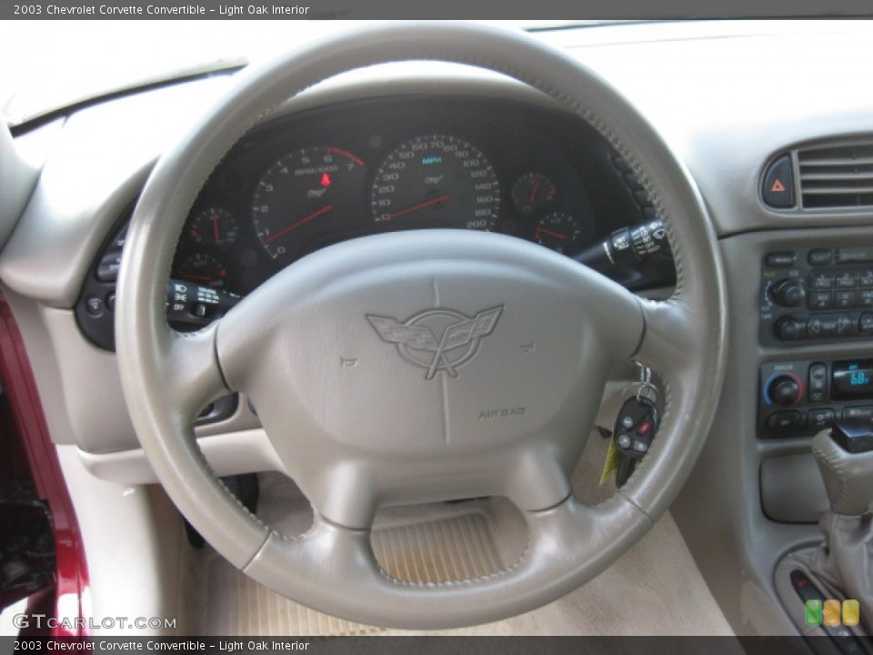 Light Oak Interior Steering Wheel for the 2003 Chevrolet Corvette Convertible #82225020