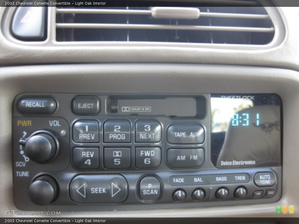 Light Oak Interior Audio System for the 2003 Chevrolet Corvette Convertible #82225085