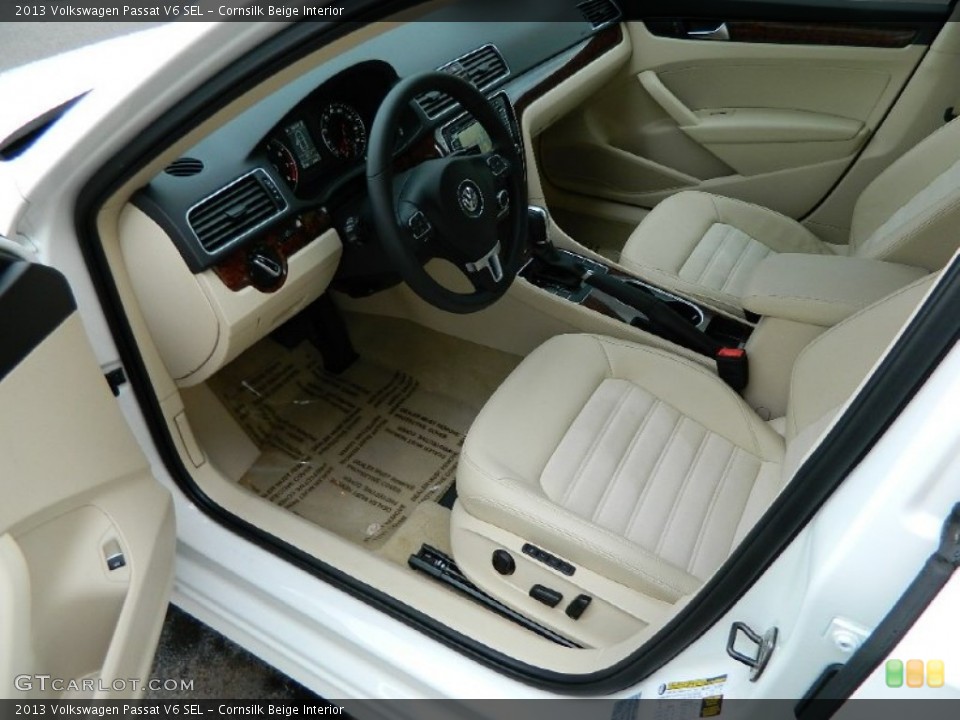 Cornsilk Beige Interior Prime Interior for the 2013 Volkswagen Passat V6 SEL #82225845
