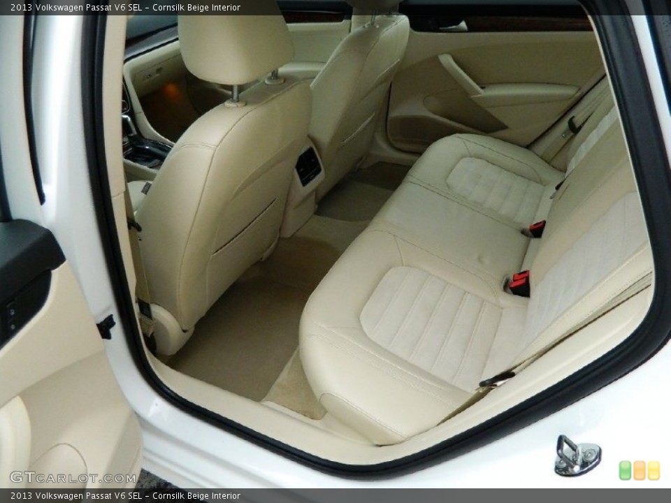 Cornsilk Beige Interior Rear Seat for the 2013 Volkswagen Passat V6 SEL #82225867