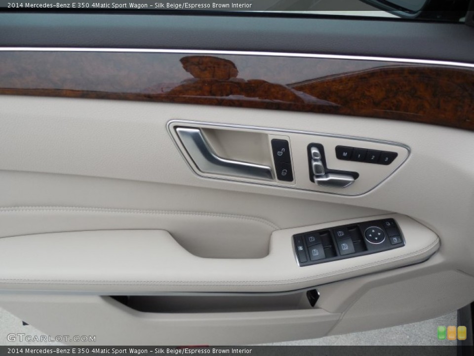 Silk Beige/Espresso Brown Interior Door Panel for the 2014 Mercedes-Benz E 350 4Matic Sport Wagon #82227008