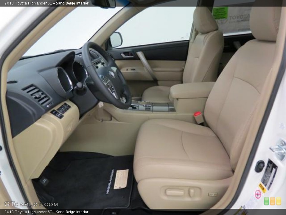 Sand Beige Interior Front Seat for the 2013 Toyota Highlander SE #82228397