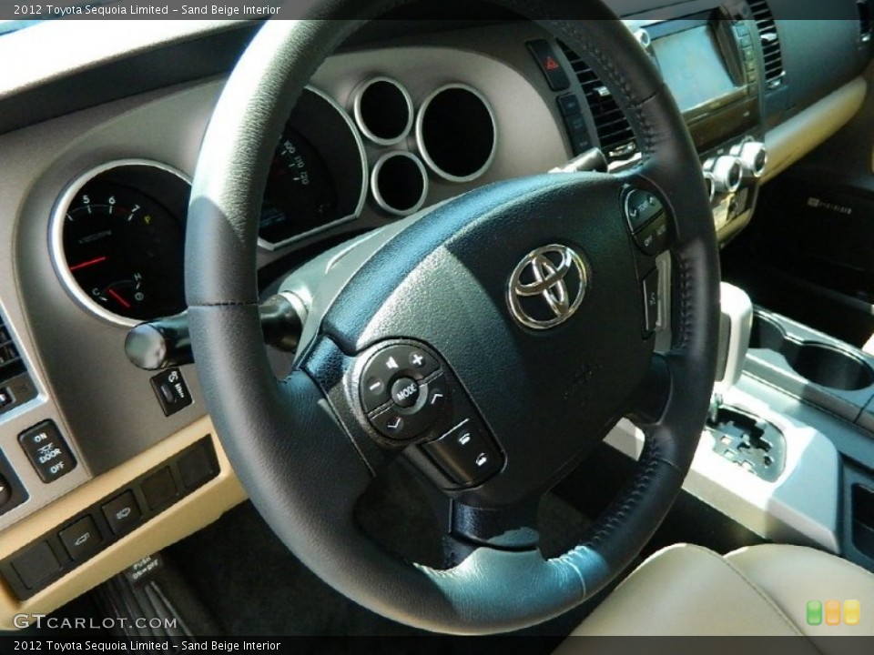 Sand Beige Interior Steering Wheel for the 2012 Toyota Sequoia Limited #82230099