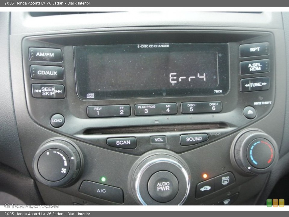 Black Interior Controls for the 2005 Honda Accord LX V6 Sedan #82231356
