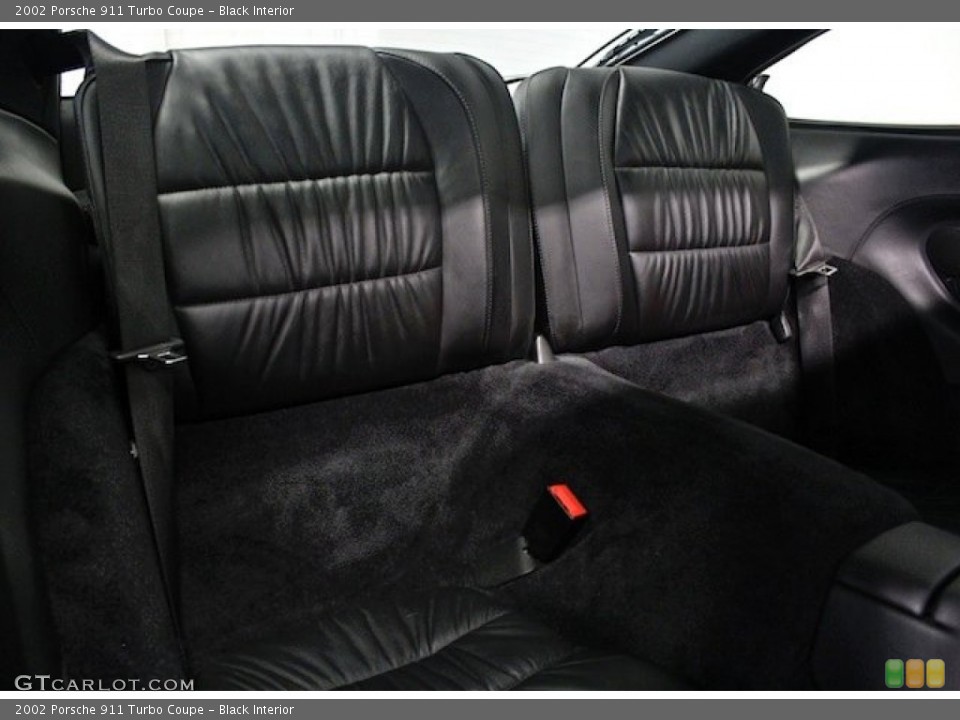 Black Interior Rear Seat for the 2002 Porsche 911 Turbo Coupe #82240570