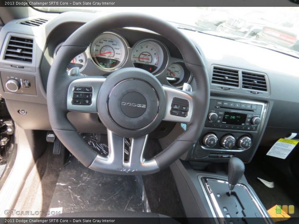 Dark Slate Gray Interior Steering Wheel for the 2013 Dodge Challenger SRT8 Core #82240974
