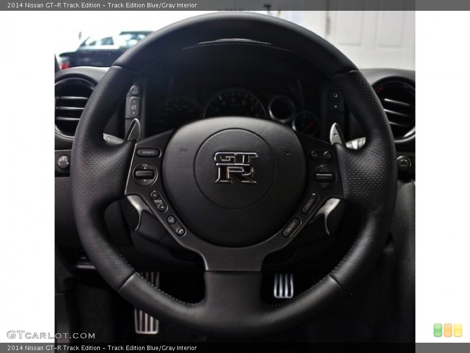 Track Edition Blue/Gray Interior Steering Wheel for the 2014 Nissan GT-R Track Edition #82241961