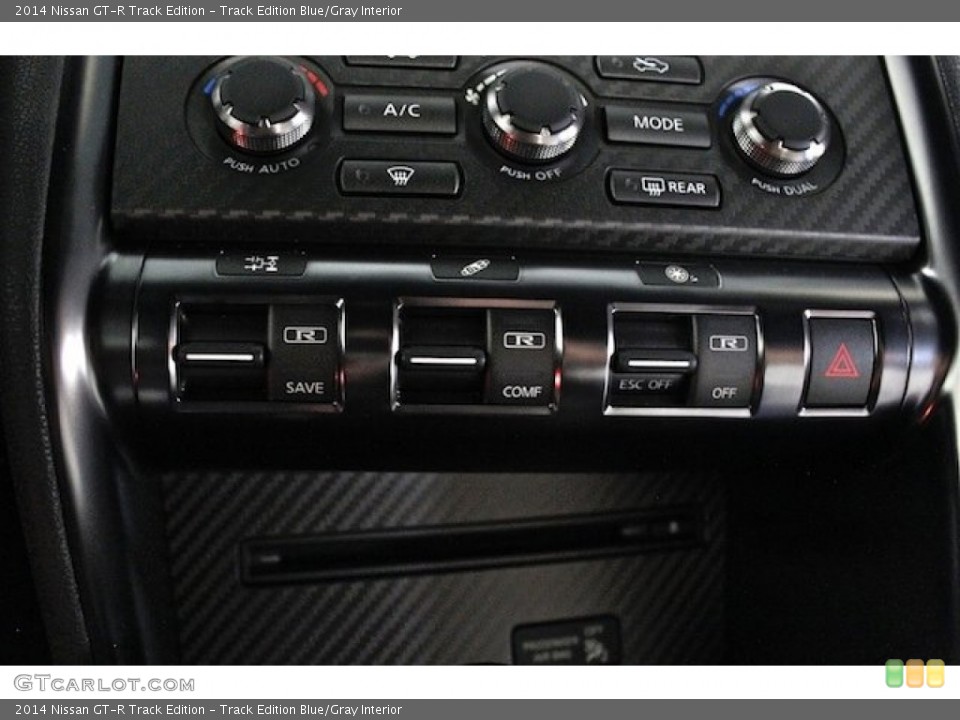 Track Edition Blue/Gray Interior Controls for the 2014 Nissan GT-R Track Edition #82242174