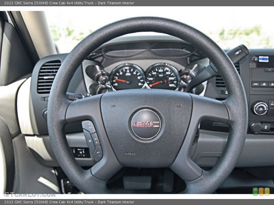 Dark Titanium Interior Steering Wheel for the 2013 GMC Sierra 2500HD Crew Cab 4x4 Utility Truck #82242538