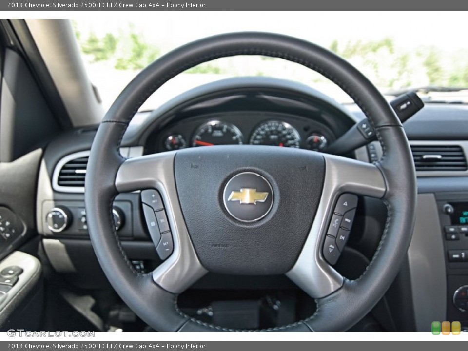 Ebony Interior Steering Wheel for the 2013 Chevrolet Silverado 2500HD LTZ Crew Cab 4x4 #82243190