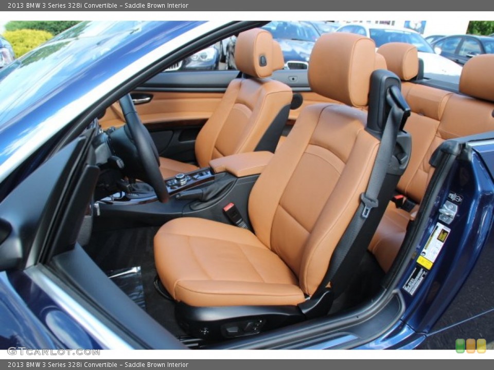 Saddle Brown Interior Front Seat for the 2013 BMW 3 Series 328i Convertible #82243617