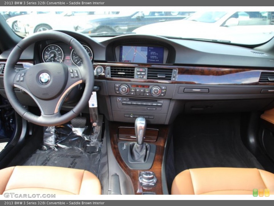 Saddle Brown Interior Dashboard for the 2013 BMW 3 Series 328i Convertible #82243640