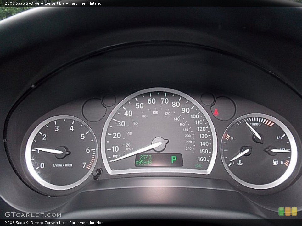 Parchment Interior Gauges for the 2006 Saab 9-3 Aero Convertible #82249590