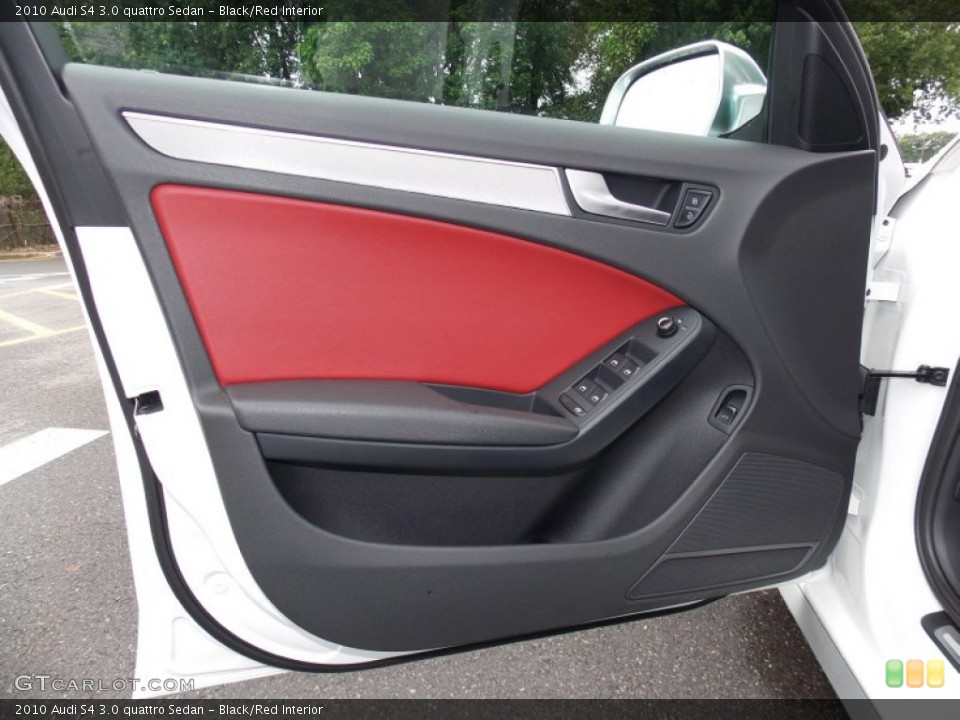 Black/Red Interior Door Panel for the 2010 Audi S4 3.0 quattro Sedan #82250088