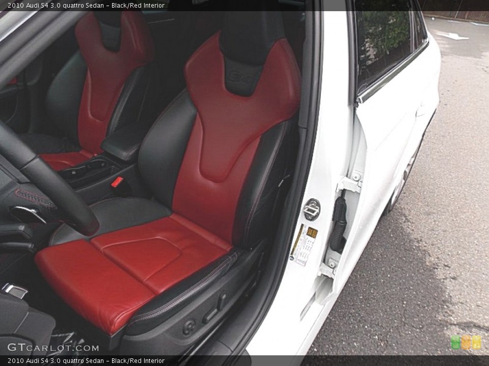 Black/Red Interior Front Seat for the 2010 Audi S4 3.0 quattro Sedan #82250119