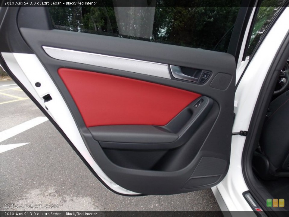 Black/Red Interior Door Panel for the 2010 Audi S4 3.0 quattro Sedan #82250229