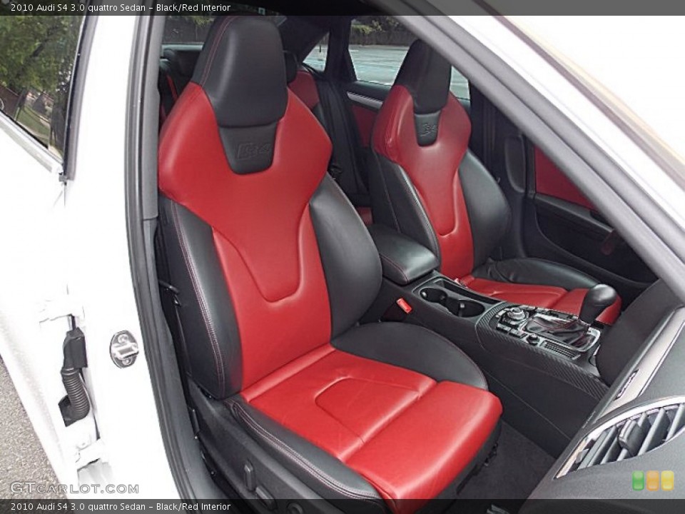 Black/Red Interior Front Seat for the 2010 Audi S4 3.0 quattro Sedan #82250344