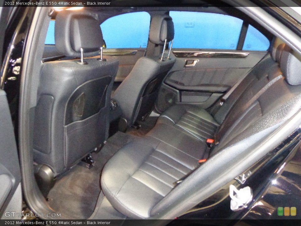 Black Interior Rear Seat for the 2012 Mercedes-Benz E 550 4Matic Sedan #82250403