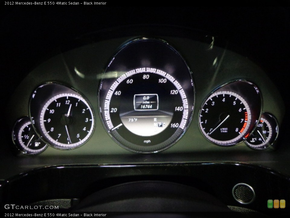 Black Interior Gauges for the 2012 Mercedes-Benz E 550 4Matic Sedan #82250479