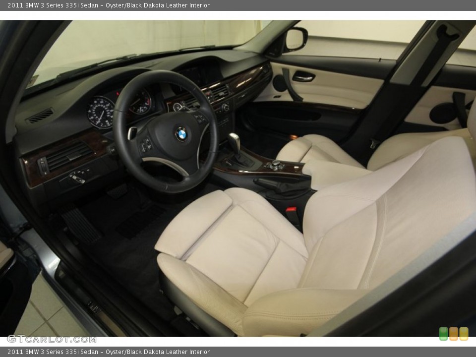 Oyster/Black Dakota Leather Interior Prime Interior for the 2011 BMW 3 Series 335i Sedan #82250892