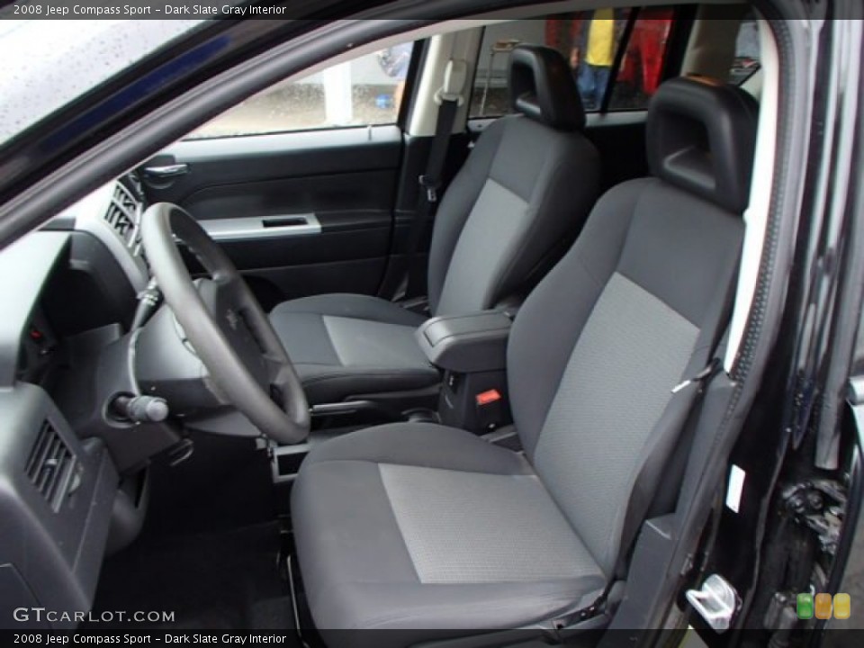 Dark Slate Gray Interior Front Seat for the 2008 Jeep Compass Sport #82251660