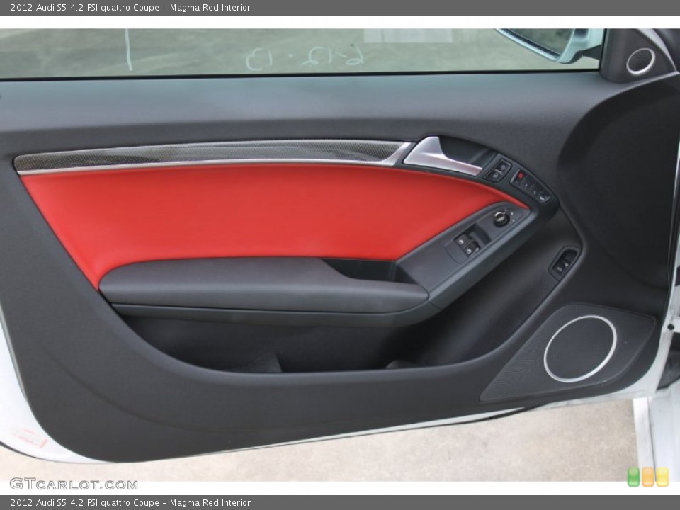 Magma Red Interior Door Panel for the 2012 Audi S5 4.2 FSI quattro Coupe #82252800