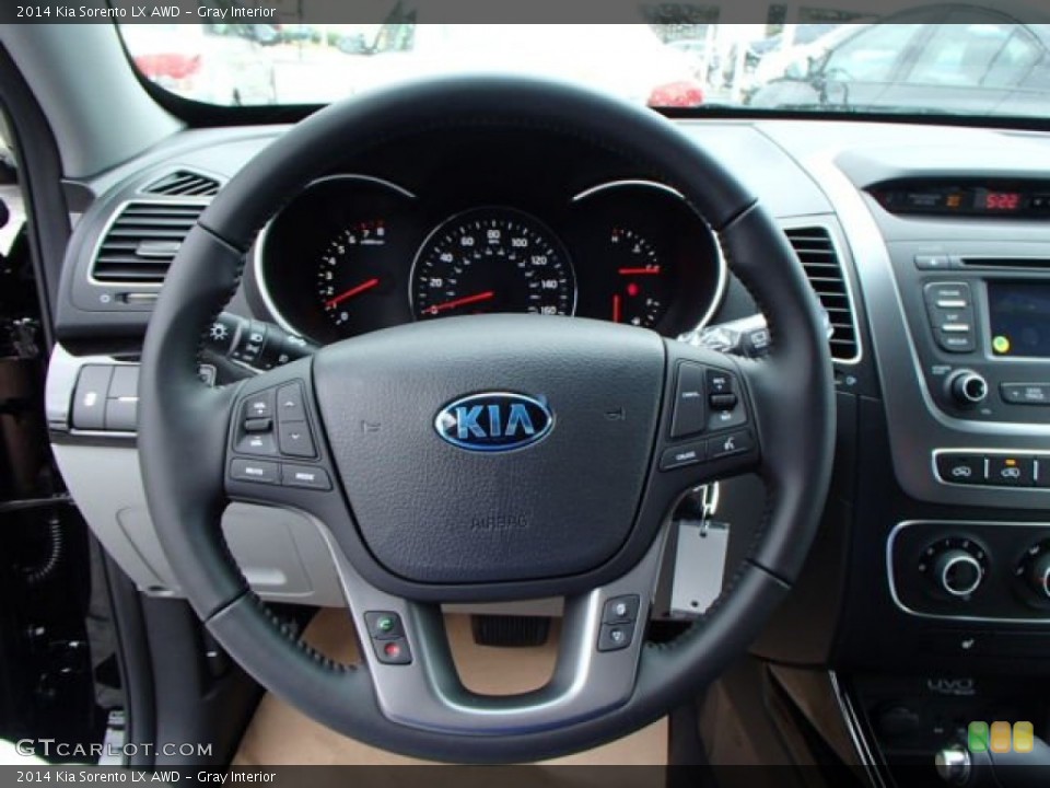Gray Interior Steering Wheel for the 2014 Kia Sorento LX AWD #82253099