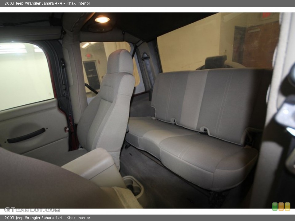 Khaki Interior Rear Seat for the 2003 Jeep Wrangler Sahara 4x4 #82253657