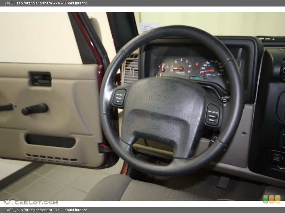 Khaki Interior Steering Wheel for the 2003 Jeep Wrangler Sahara 4x4 #82253868
