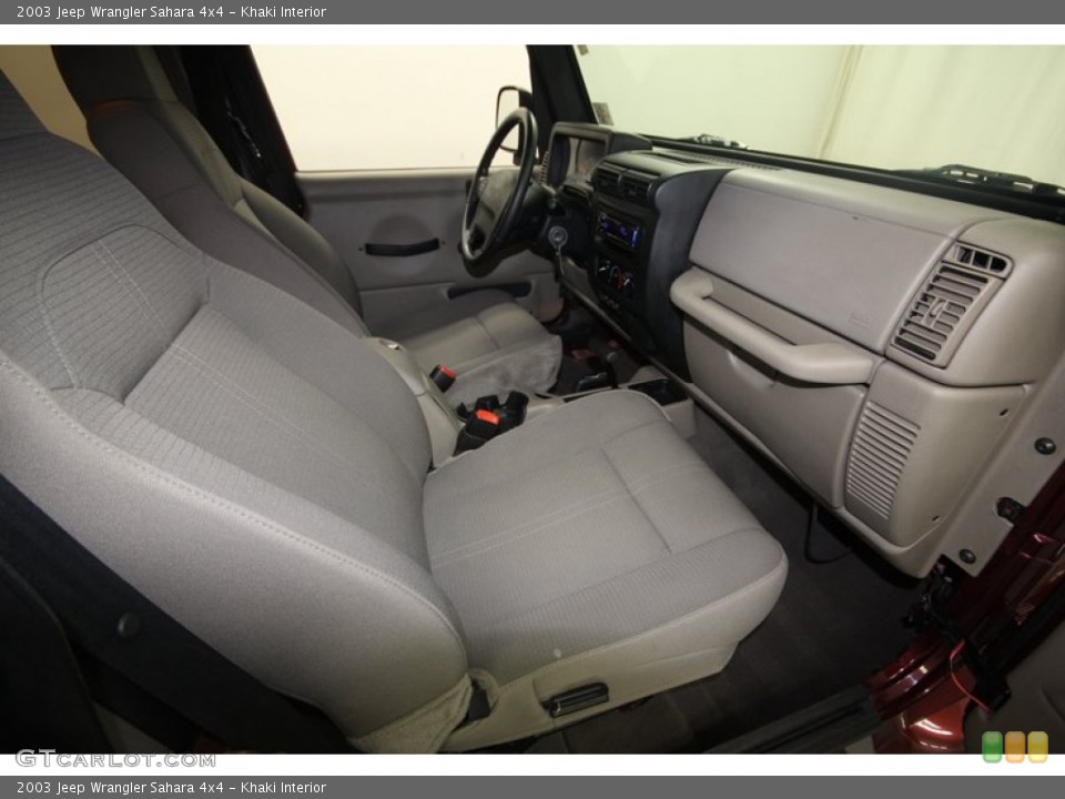Khaki Interior Front Seat for the 2003 Jeep Wrangler Sahara 4x4 #82253963
