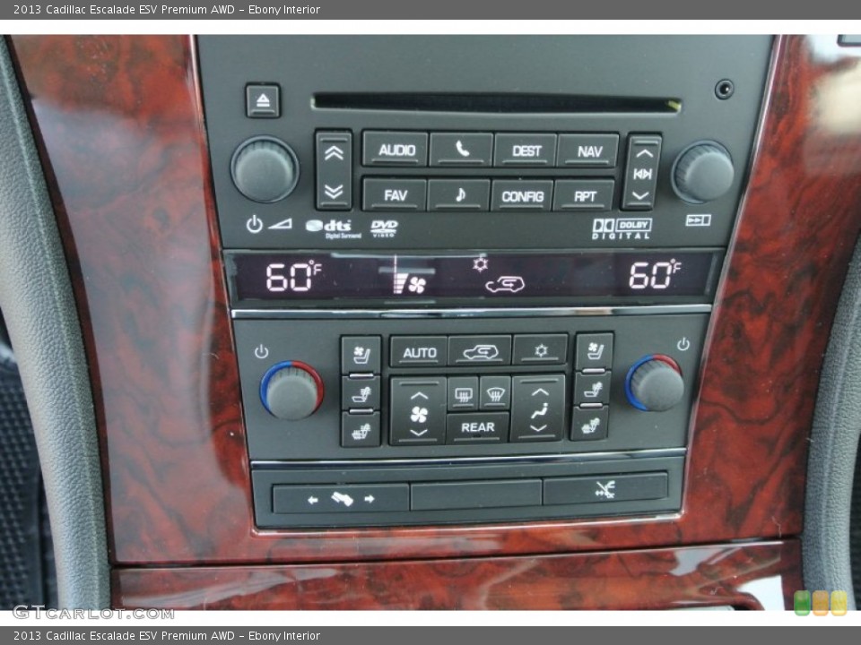 Ebony Interior Controls for the 2013 Cadillac Escalade ESV Premium AWD #82256746