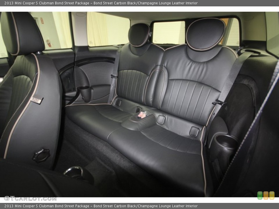 Bond Street Carbon Black/Champagne Lounge Leather Interior Rear Seat for the 2013 Mini Cooper S Clubman Bond Street Package #82258008