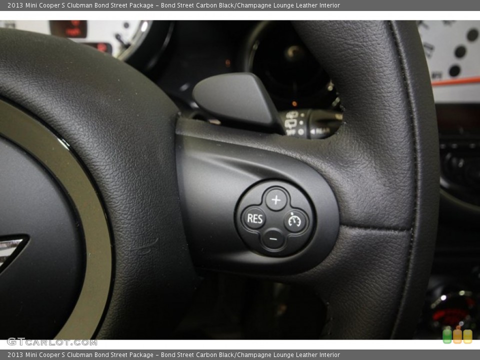 Bond Street Carbon Black/Champagne Lounge Leather Interior Controls for the 2013 Mini Cooper S Clubman Bond Street Package #82258170