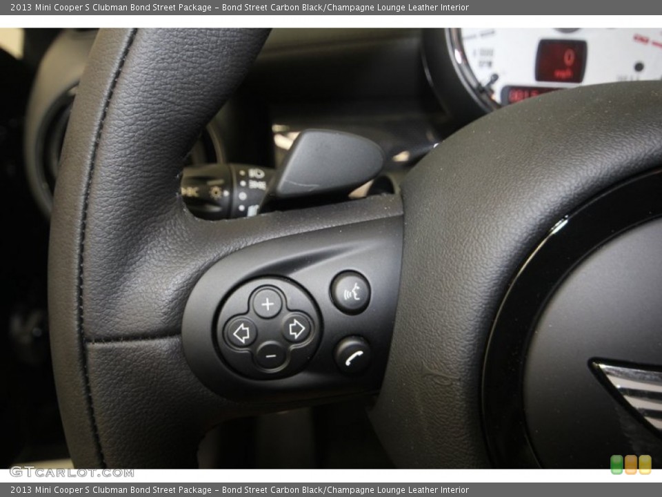 Bond Street Carbon Black/Champagne Lounge Leather Interior Controls for the 2013 Mini Cooper S Clubman Bond Street Package #82258191