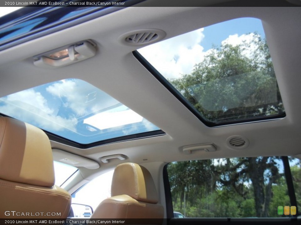 Charcoal Black/Canyon Interior Sunroof for the 2010 Lincoln MKT AWD EcoBoost #82258201