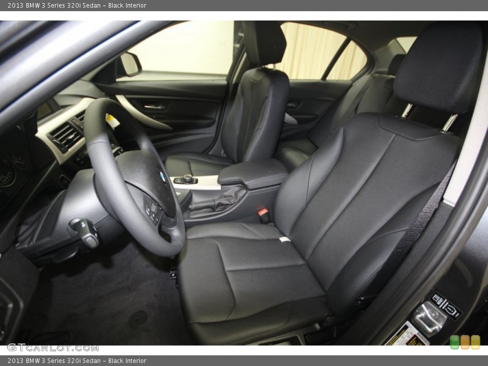 Black Interior Front Seat for the 2013 BMW 3 Series 320i Sedan #82259586
