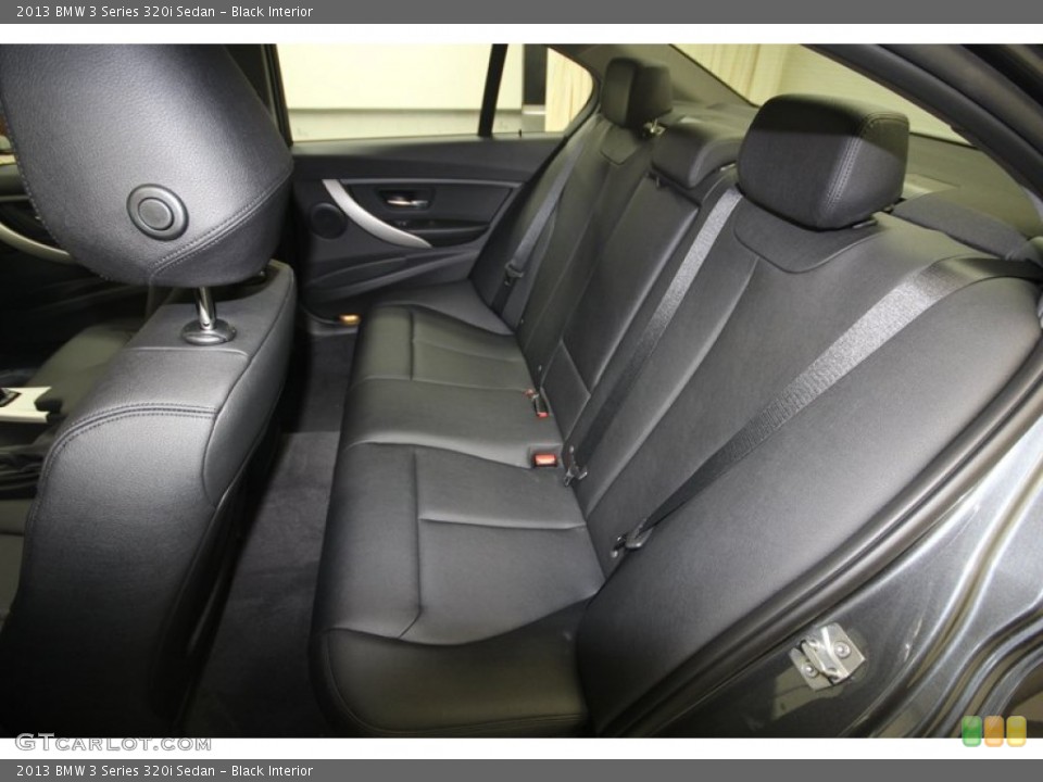 Black Interior Rear Seat for the 2013 BMW 3 Series 320i Sedan #82259724