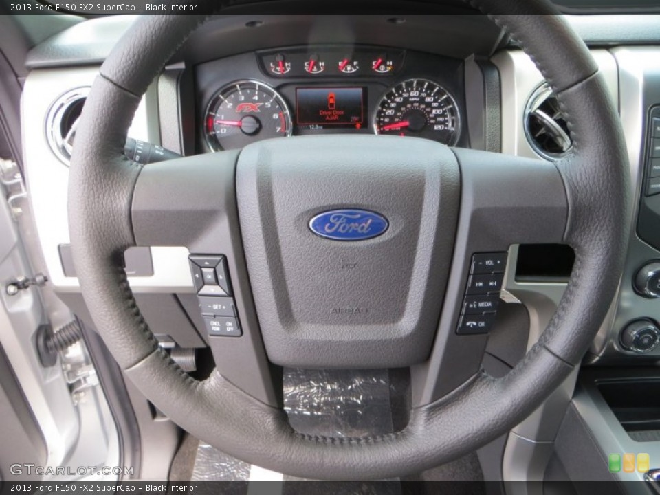 Black Interior Steering Wheel for the 2013 Ford F150 FX2 SuperCab #82262657