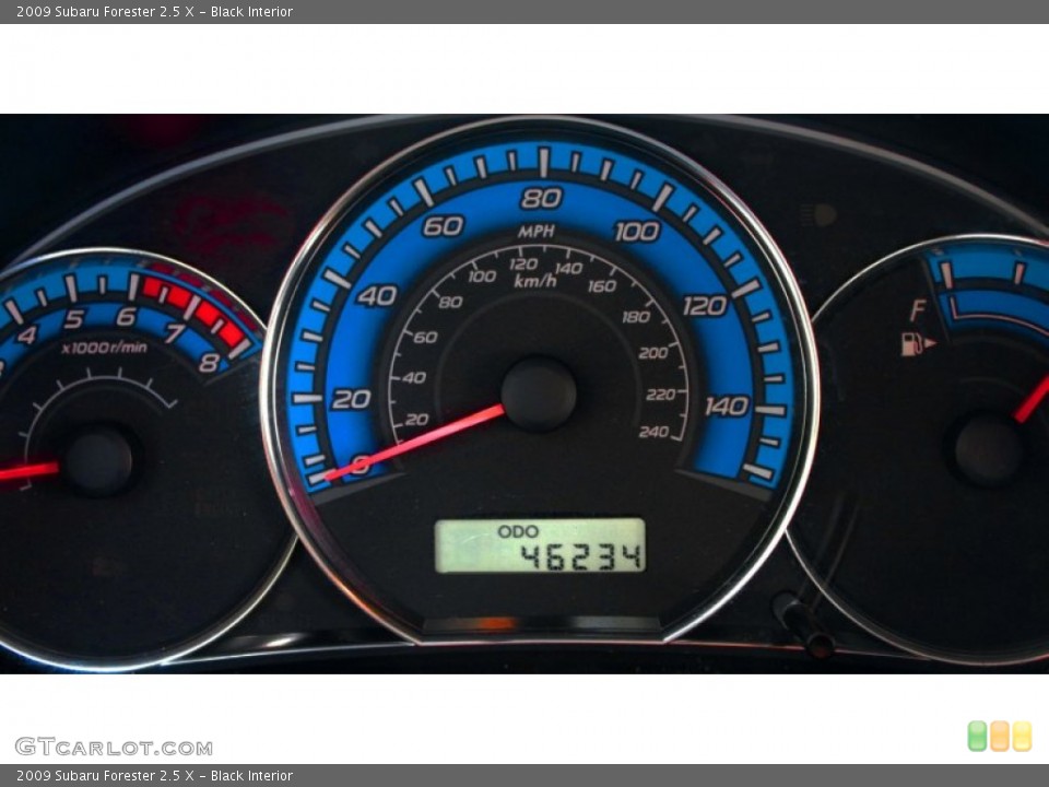 Black Interior Gauges for the 2009 Subaru Forester 2.5 X #82264035
