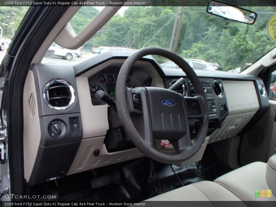 Medium Stone Interior Dashboard for the 2008 Ford F350 Super Duty XL Regular Cab 4x4 Plow Truck #82265409