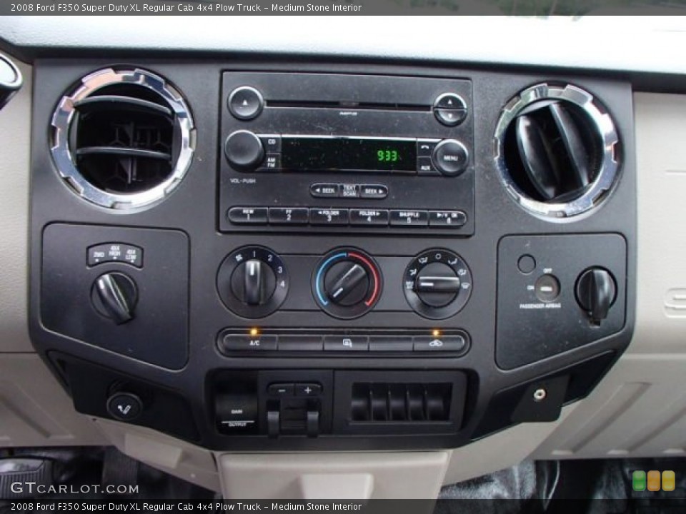 Medium Stone Interior Controls for the 2008 Ford F350 Super Duty XL Regular Cab 4x4 Plow Truck #82265481