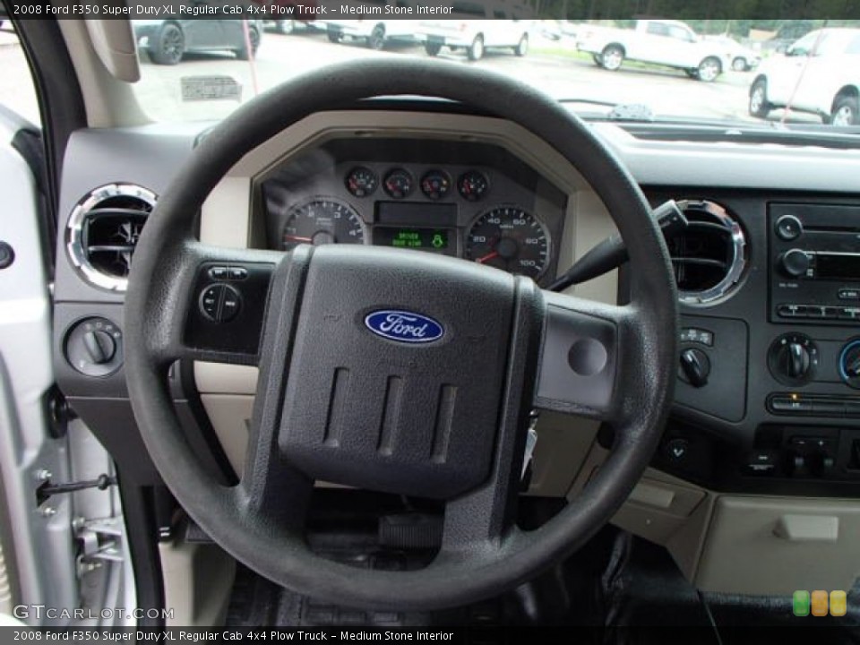 Medium Stone Interior Steering Wheel for the 2008 Ford F350 Super Duty XL Regular Cab 4x4 Plow Truck #82265520