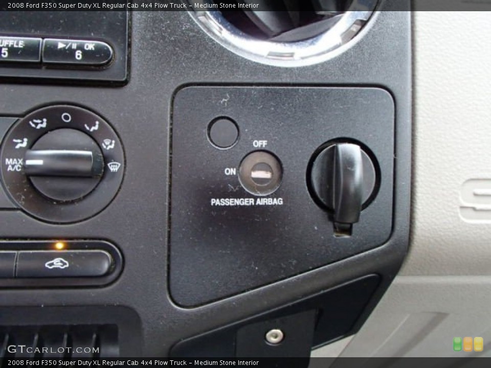 Medium Stone Interior Controls for the 2008 Ford F350 Super Duty XL Regular Cab 4x4 Plow Truck #82265553