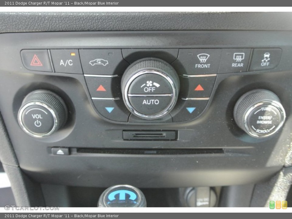 Black/Mopar Blue Interior Controls for the 2011 Dodge Charger R/T Mopar '11 #82274691