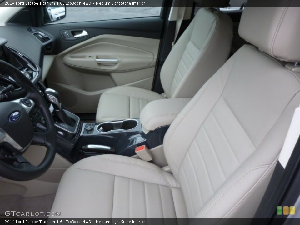 Medium Light Stone Interior Front Seat for the 2014 Ford Escape Titanium 1.6L EcoBoost 4WD #82282815