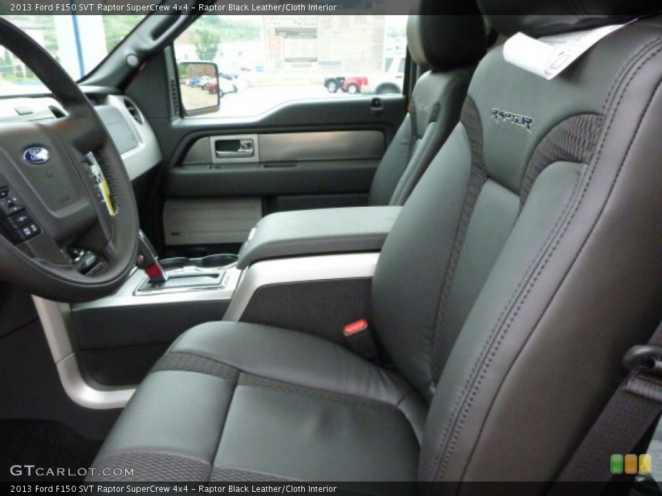 Raptor Black Leather/Cloth Interior Front Seat for the 2013 Ford F150 SVT Raptor SuperCrew 4x4 #82283492