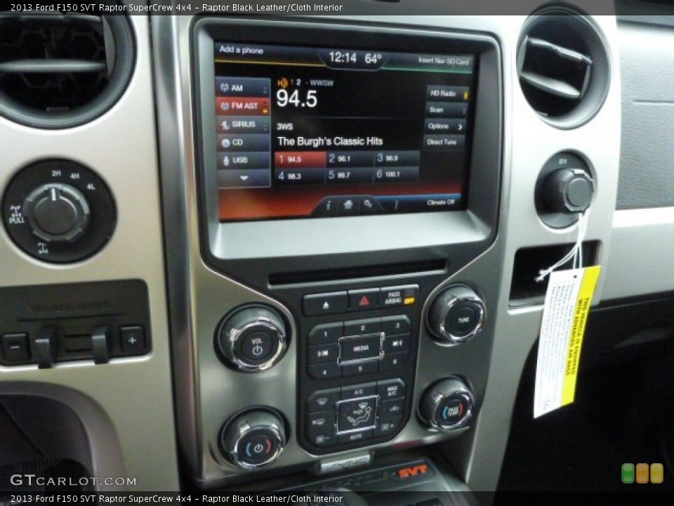 Raptor Black Leather/Cloth Interior Controls for the 2013 Ford F150 SVT Raptor SuperCrew 4x4 #82283624