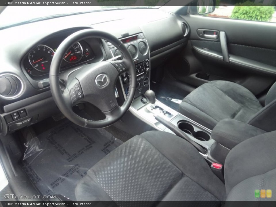 Black Interior Prime Interior for the 2006 Mazda MAZDA6 s Sport Sedan #82291778