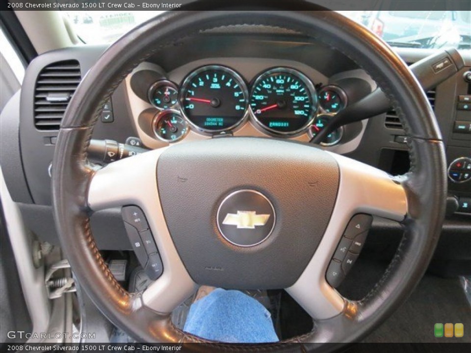 Ebony Interior Steering Wheel for the 2008 Chevrolet Silverado 1500 LT Crew Cab #82293143